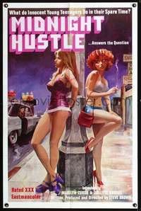 t400 MIDNIGHT HUSTLE one-sheet poster '78 great sexy artwork of innocent young teens as hookers!