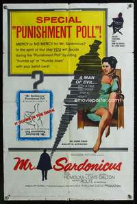 t429 MR. SARDONICUS one-sheet movie poster '61 William Castle horror!