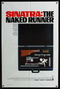 t442 NAKED RUNNER one-sheet movie poster '67 Frank Sinatra, cool sniper rifle gun image!