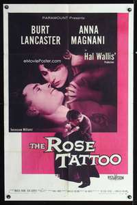 t529 ROSE TATTOO one-sheet movie poster '55 Burt Lancaster, Anna Magnani, Tennessee Williams