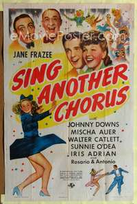 t560 SING ANOTHER CHORUS one-sheet movie poster '41 sexy dancing Jane Frazee, Johnny Downs