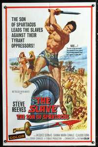t567 SLAVE one-sheet movie poster '63 gladiator Steve Reeves, Sergio Corbucci