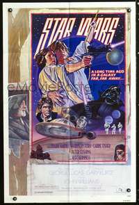 t587 STAR WARS NSS style D 1sh 1978 George Lucas classic, circus poster art by Struzan & White!