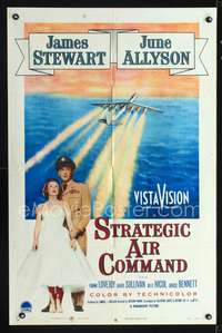 t594 STRATEGIC AIR COMMAND one-sheet movie poster '55 military pilot James Stewart, June Allyson