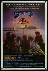 t602 SUPERMAN II one-sheet movie poster '81 Christopher Reeve, Terence Stamp
