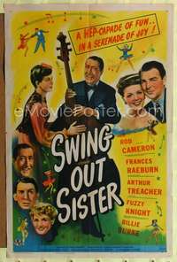 t605 SWING OUT SISTER one-sheet movie poster '45 a Hep-capade of musical fun!