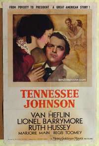 t622 TENNESSEE JOHNSON style C one-sheet movie poster '43 Van Heflin as President Andrew Johnson!
