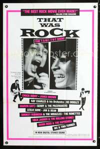 t628 THAT WAS ROCK one-sheet movie poster '84 Chuck Berry, Mick Jagger, Diana Ross