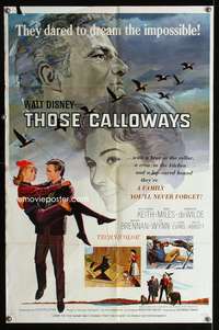 t640 THOSE CALLOWAYS style B one-sheet movie poster '65 Walt Disney, Brian Kieth