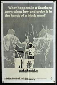 t657 TICK TICK TICK style A one-sheet movie poster '70 black sheriff Jim Brown in a Southern town!