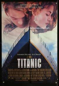 t663 TITANIC DS one-sheet movie poster '97 Leonardo DiCaprio, Kate Winslet, James Cameron