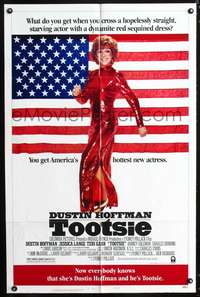 t667 TOOTSIE style B one-sheet movie poster '82 Dustin Hoffman in drag!