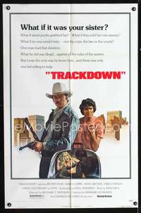 t675 TRACKDOWN style B one-sheet movie poster '76 young Erik Estrada, Jim Mitchum