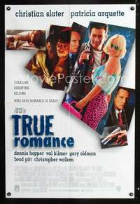t681 TRUE ROMANCE one-sheet movie poster '93 Christian Slater, Patricia Arquette, Quentin Tarantino