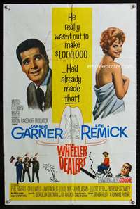 t725 WHEELER DEALERS one-sheet movie poster '63 James Garner, sexy Lee Remick!