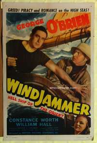 t764 WINDJAMMER one-sheet movie poster R47 sailor George O'Brien at sea!