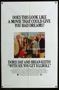 t768 WITH SIX YOU GET EGGROLL one-sheet movie poster '68 Doris Day, Brian Keith