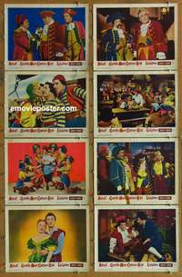 v008 ABBOTT & COSTELLO MEET CAPTAIN KIDD 8 movie lobby cards '53Bud&Lou