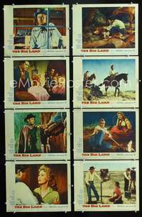 v049 BIG LAND 8 movie lobby cards '57 Alan Ladd, Virigina Mayo