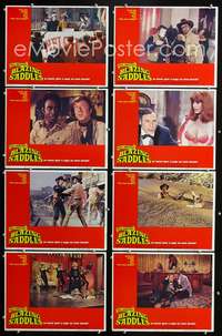 v058 BLAZING SADDLES 8 movie lobby cards '74 classic Mel Brooks western!