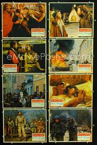 v081 CASTLE KEEP 8 movie lobby cards '69 Burt Lancaster, World War II