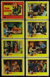 v102 COP HATER 8 movie lobby cards '58 Ed McBain gritty film noir!