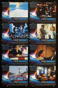 v126 DEEP IMPACT 8 movie lobby cards '98 Robert Duvall, Tea Leoni