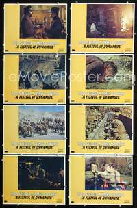 v176 FISTFUL OF DYNAMITE 8 movie lobby cards '72 Sergio Leone, Coburn