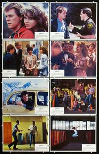 v184 FOOTLOOSE 8 movie lobby cards '84 competitive dancer Kevin Bacon!