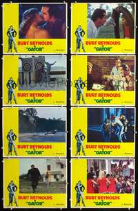 v210 GATOR 8 movie lobby cards '76 Burt Reynolds, Lauren Hutton