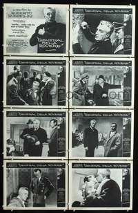 v212 GENERAL DELLA ROVERE 8 movie lobby cards '61 De Sica, Rossellini