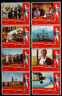 v228 GREAT WALDO PEPPER 8 movie lobby cards '75 pilot Robert Redford!