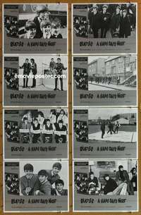 v238 HARD DAY'S NIGHT 8 movie lobby cards R82 The Beatles, rock & roll!