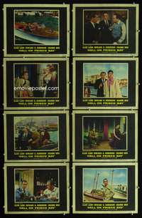 v250 HELL ON FRISCO BAY 8 movie lobby cards '56 Alan Ladd, Ed Robinson