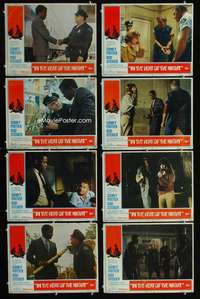 v261 IN THE HEAT OF THE NIGHT 8 movie lobby cards '67 Sidney Poitier