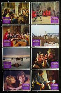 v325 MACBETH 8 movie lobby cards '72 Roman Polanski, Shakespeare