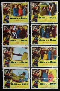 v334 MAN IN THE DARK 8 movie lobby cards '53 Edmond O'Brien, Totter