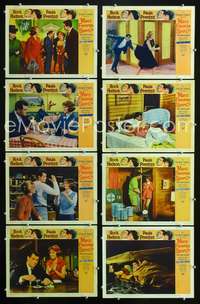 v346 MAN'S FAVORITE SPORT 8 movie lobby cards '64 Rock Hudson, fishing!