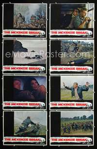 v357 McKENZIE BREAK 8 movie lobby cards '71 Brian Keith, World War II