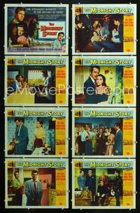 v366 MIDNIGHT STORY 8 movie lobby cards '57 Tony Curtis, San Francisco!