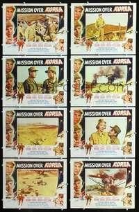 v372 MISSION OVER KOREA 8 movie lobby cards '53 ack-ack action-packed!