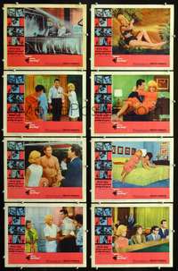 v385 MOVE OVER DARLING 8 movie lobby cards '64 James Garner, Doris Day