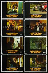 v386 MR. MAJESTYK 8 movie lobby cards '74 Bronson, Elmore Leonard