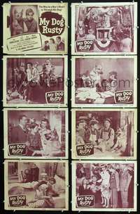v398 MY DOG RUSTY 8 movie lobby cards '48 Rusty the German Shepherd!