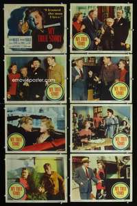 v401 MY TRUE STORY 8 movie lobby cards '51 he was framed by a dame!