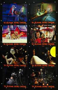 v415 NIGHTMARE BEFORE CHRISTMAS 8 movie lobby cards '93 Tim Burton