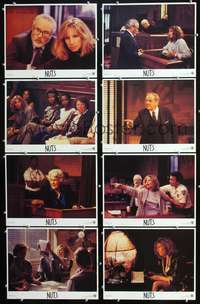 v423 NUTS 8 movie lobby cards '87 Barbra Streisand, Richard Dreyfuss