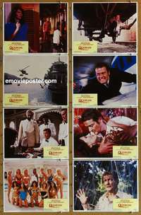 v425 OCTOPUSSY 8 movie lobby cards '83 Roger Moore as James Bond!