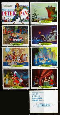 v447 PETER PAN 8 movie lobby cards R76 Walt Disney fantasy classic!