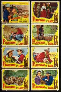 v457 PLAINSMAN & THE LADY 8 movie lobby cards '46 Wild Bill Elliott